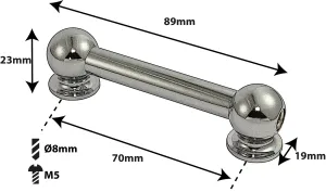 Coquille Spare Drum Tube Lug - Double Tirant - 70Mm