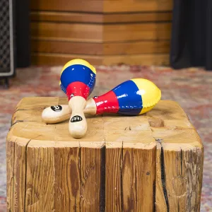Maracas Meinl Rawhide Traditional - Colombia Flag