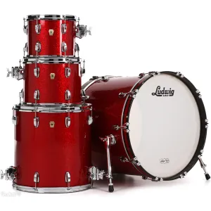 LUDWIG Classic Maple Batterie 22"/4pcs Red Sparkle