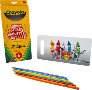 ZILDJIAN  Pack Crayola 6 baguettes junior + pad