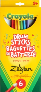 ZILDJIAN  Pack Crayola 6 baguettes junior + pad