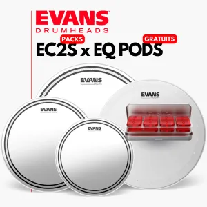 EVANS Pack EC2S Clear 12"/13"/16" + HD Dry 14"