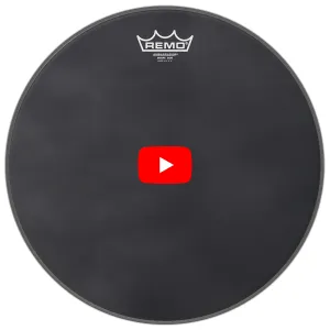 REMO Black Suede 13" Hazy Ambassador