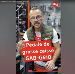 GAB G610 Pédale de Grosse Caisse "Red Plate"