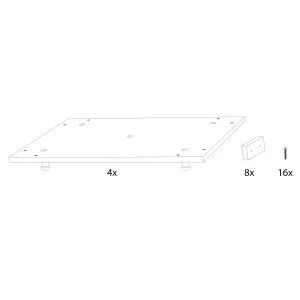 LA BAGUETTERIE Podium Anti-Vibration 4pcs 150x120cm