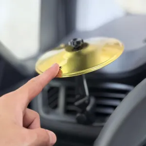 Mini cymbale de voiture avec support + porte clé