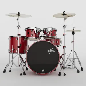 DS DRUMS Groove Master Batterie 22"/5pcs Spicy Red Lacquer