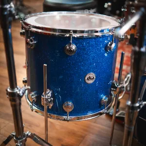 DW Collector's Series Batterie 22"/4pcs Finish Ply Blue Glass