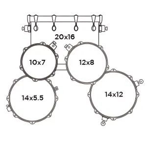 MAPEX Mars Maple Batterie 20"/5pcs Cortado Satin