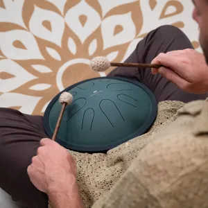 MEINL SONIC ENERGY CSTD1DG Compact Steel Tongue Drum 10" Si Mineur 432hz, 8 Notes, Dark Green