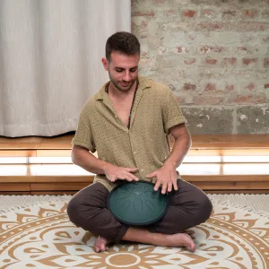 MEINL SONIC ENERGY CSTD1DG Compact Steel Tongue Drum 10" Si Mineur 432hz, 8 Notes, Dark Green