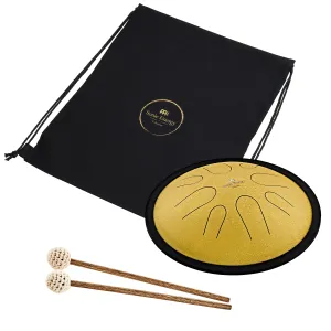 MEINL SONIC ENERGY CSTD3G Compact Steel Tongue Drum 10" Ré Mineur 432hz, 8 Notes, Gold