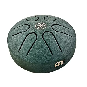 MEINL SONIC ENRGY PSTD4DGGOL Pocket Steel Tongue Drum 3" 6 Notes 440hz, La Majeur, Dark Green Germ of Life