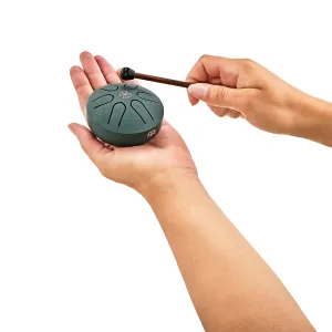 MEINL SONIC ENRGY PSTD4DGGOL Pocket Steel Tongue Drum 3" 6 Notes 440hz, La Majeur, Dark Green Germ of Life