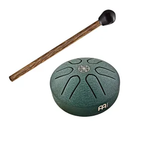 MEINL SONIC ENRGY PSTD4DGGOL Pocket Steel Tongue Drum 3" 6 Notes 440hz, La Majeur, Dark Green Germ of Life