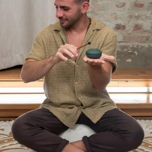 MEINL SONIC ENRGY PSTD4DGGOL Pocket Steel Tongue Drum 3" 6 Notes 440hz, La Majeur, Dark Green Germ of Life