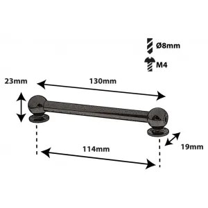 SPAREDRUM Coquille Tube Lug Double Tirant 114mm Black