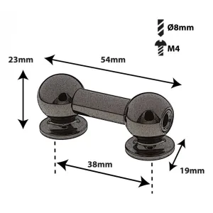 SPAREDRUM Coquille Tube Lug Double Tirant 38mm Black