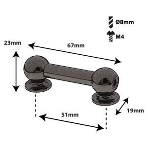 SPAREDRUM Coquille Tube Lug Double Tirant 51mm Black