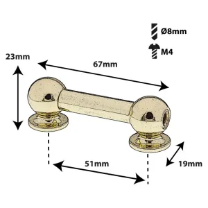 SPAREDRUM Coquille Tube Lug Double Tirant 51mm Gold