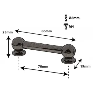 SPAREDRUM Coquille Tube Lug Double Tirant 70mm Black