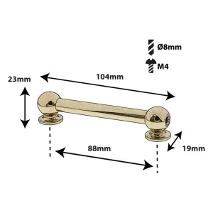 SPAREDRUM Coquille Tube Lug Double Tirant 88mm Gold