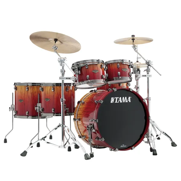 TAMA Starclassic Walnut/Birch Batterie 22"/5pcs Vermilion Bosse Fonce, Black Nickel