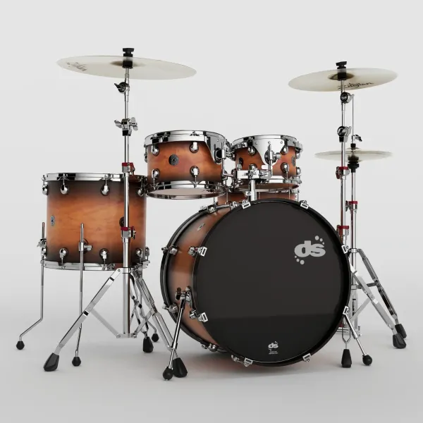 DS DRUMS Groove Master Batterie 22"/5pcs Amber Burst Satin w/ Hardware