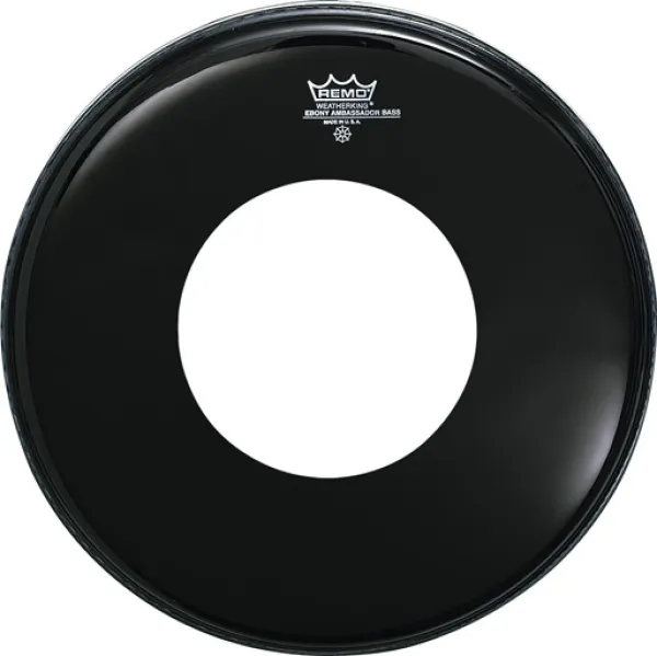 REMO Ebony 22" Bass Ambassador W/Event