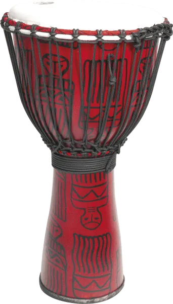 Djembe Tanga 9.5" Energy - Fibre - Red Sarong