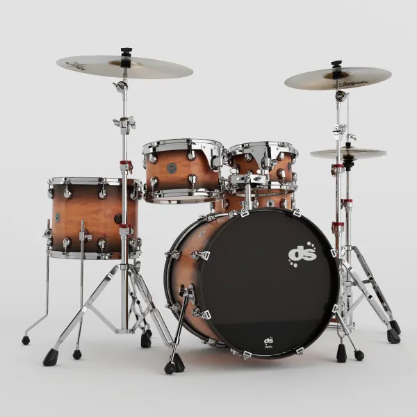 DS DRUMS Groove Master Batterie 20"/5pcs Amber Burst Satin w/ Hardware