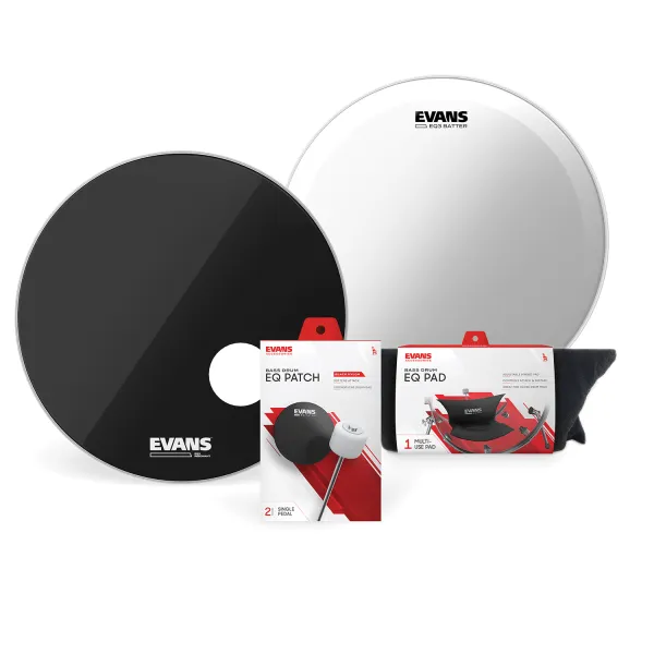 EVANS Pack EQ3 22" - Bass Clear + Bass Reso Black + Patch + Coussin