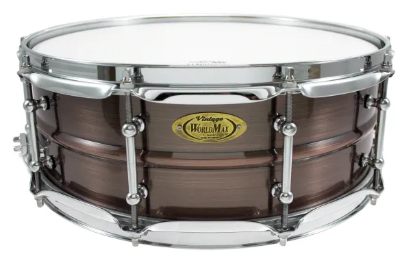WORLDMAX Black Dawg Caisse Claire 14"x 05" Laiton Brushed Red Copper