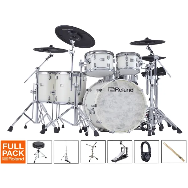 ROLAND VAD716 Batterie V-Drums Acoustic Pearl White Full Pack