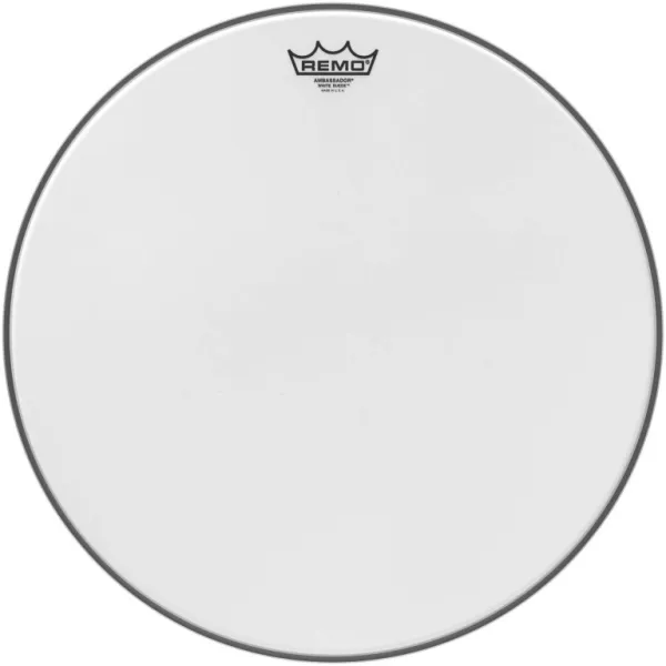 REMO White Suede 18" Ambassador