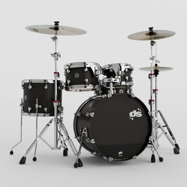 DS DRUMS Groove Master Batterie 20"/5pcs Black Mist Satin w/ Hardware