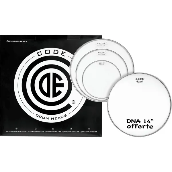 Pack CODE Dna 12"/13"/16" Clear + Dna 14" Coated