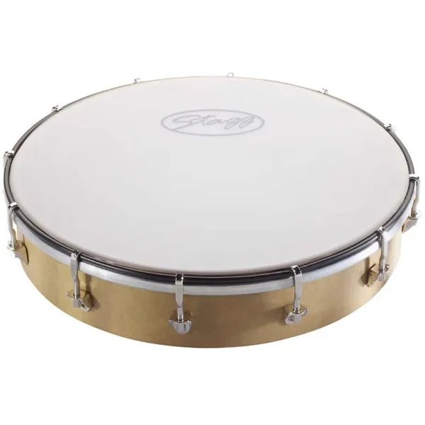 Tambourin Stagg 10" Accordable - Peau Plastique - Bois