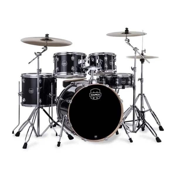 MAPEX Venus Batterie 20"/5pcs Black Galaxy Sparkle w/ Pack Cymbales Mapex