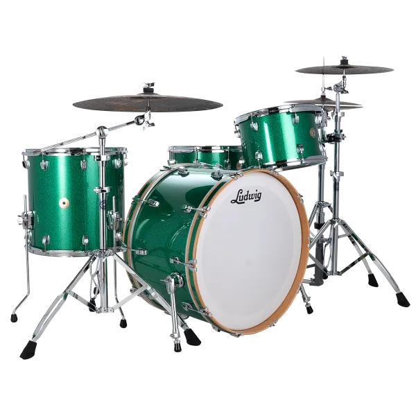 LUDWIG Continental Series Batterie 24"/4pcs Green Sparkle