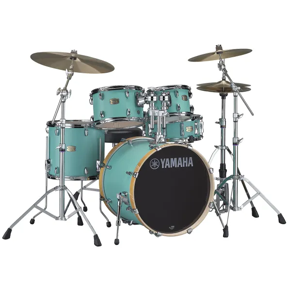 YAMAHA Stage Custom Birch Batterie 20"/5Pcs Matte Surf Green + HW780