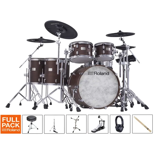 ROLAND VAD716 Batterie V-Drums Acoustic Satin Walnut Full Pack