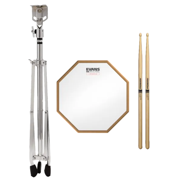 Pack Practice Pad Evans Realfeel 10" Attacktile + Stand + Baguettes