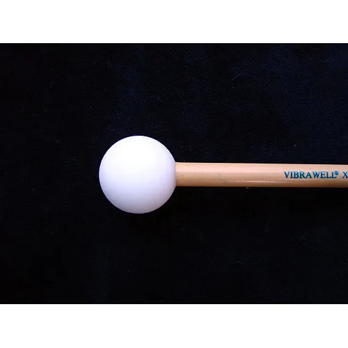 VIBX1R Mailloche Xylo Vibrawell Rot Paire Delrin Blanc Ex-hard 25 Mm