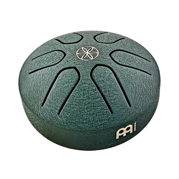 MEINL SONIC ENRGY PSTD4DGGOL Pocket Steel Tongue Drum 3" 6 Notes 440hz, La Majeur, Dark Green Germ of Life