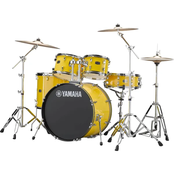 YAMAHA Rydeen Batterie 20"/5Pcs Mellow Yellow + Cymbales
