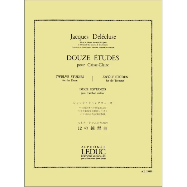 Methode Jacques Delecluse - 12 Etudes Pour Caisse-Claire