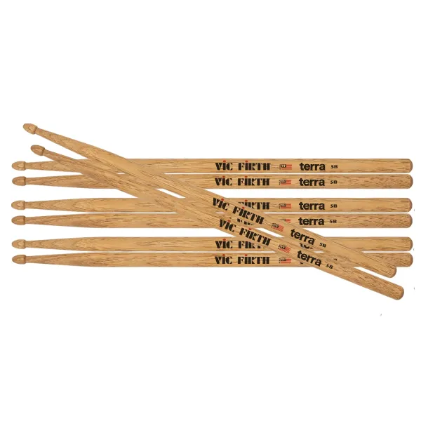 VIC FIRTH P5BT4PK Pack Baguettes 5B Terra 4 Paires