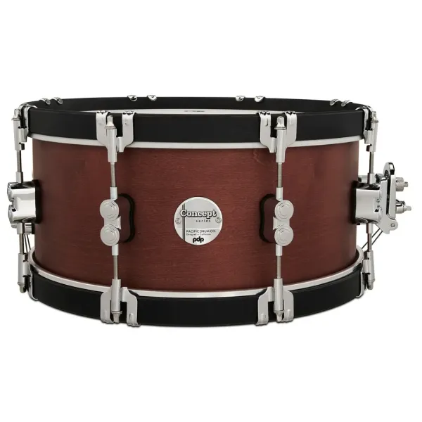 PDP Concept Classic Caisse Claire 14"x 6.5" Oxblood Stain/Ebony Hoop