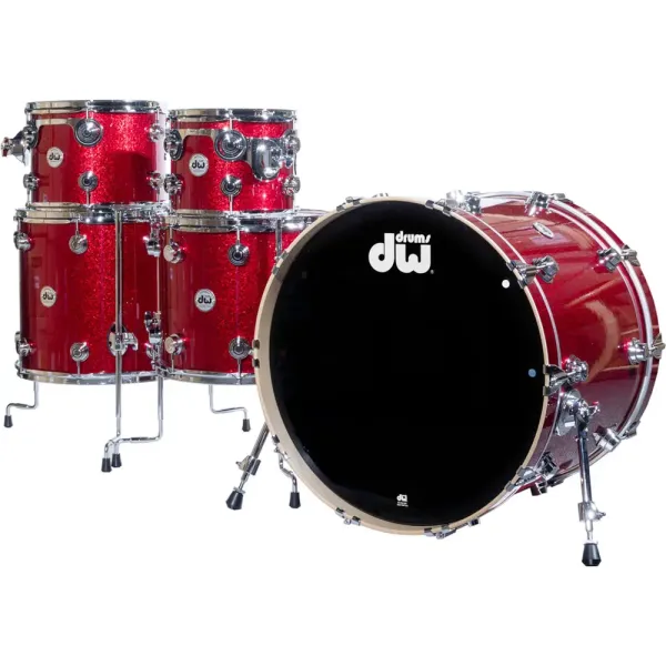 DW Collector's Sonicply Batterie 22"/5pcs Finish Ply Ruby Glass